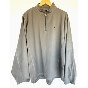 Peter Millar Element 4 Wind Jacket Mens 1/4 Zip Pullover 2XL Gray Golf Logo